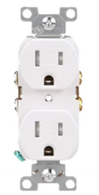 Eaton TRBR15W-BX-LW Commercial Duplex Receptacle, NEMA 5-15R, 15A