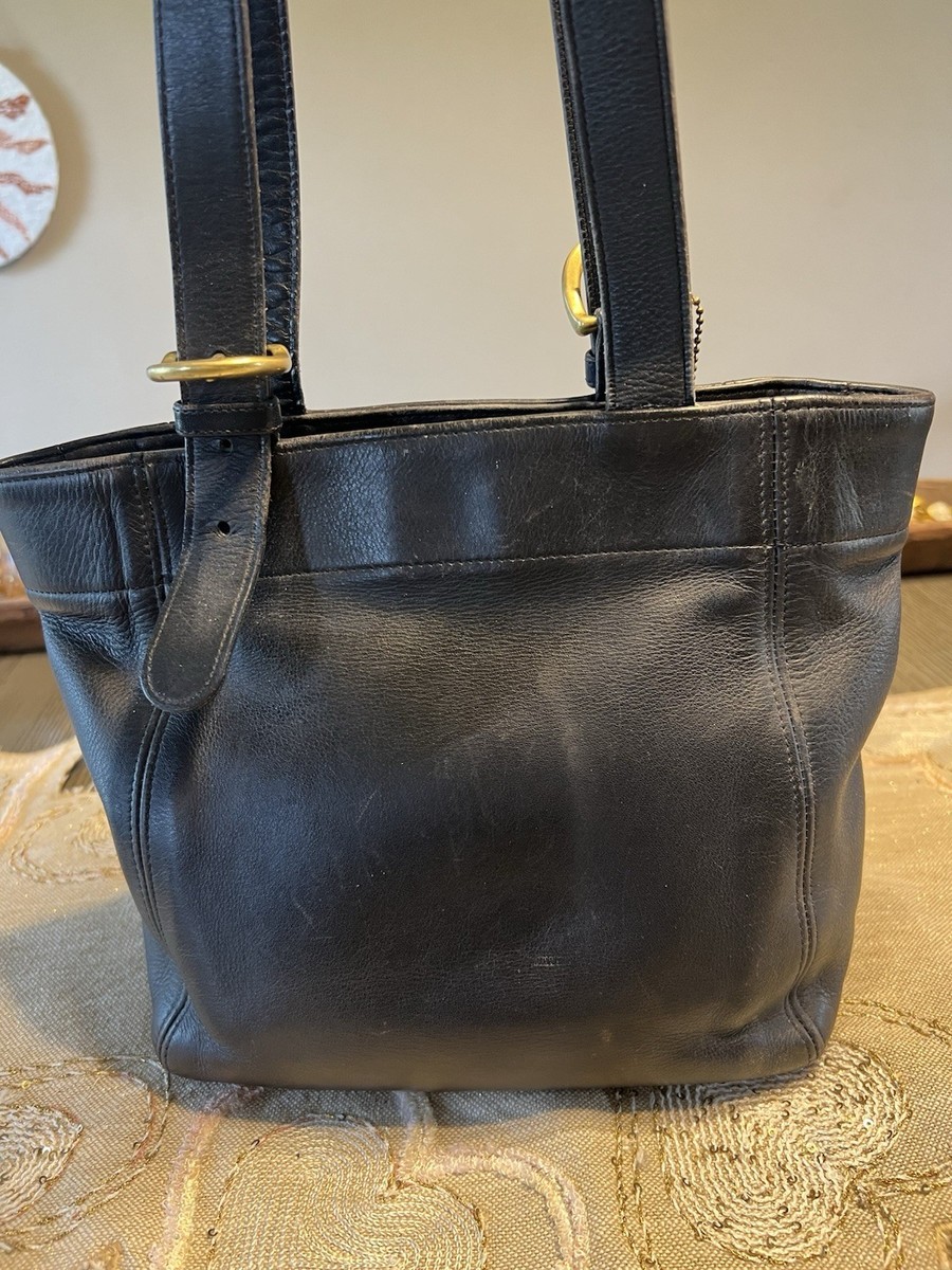COACH VINTAGE 4157 Black LEATHER Waverly SOHO Shoulder BUCKLE BAG