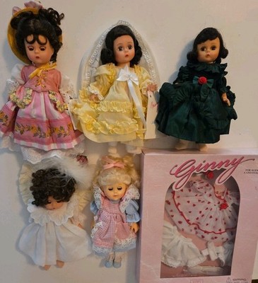Lot of 5 Dolls-Vogue Ginny - Madame Alexander Scarlet Yellow Hat 25320