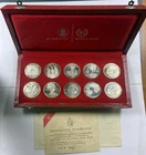 1969 Tunisia 10-Coin Silver Proof Set Franklin Mint .925 Sterling Box COA