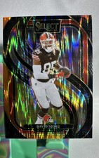 2024 Panini Select - Premier Level David Njoku #145 Black & Orange Shock Prizm