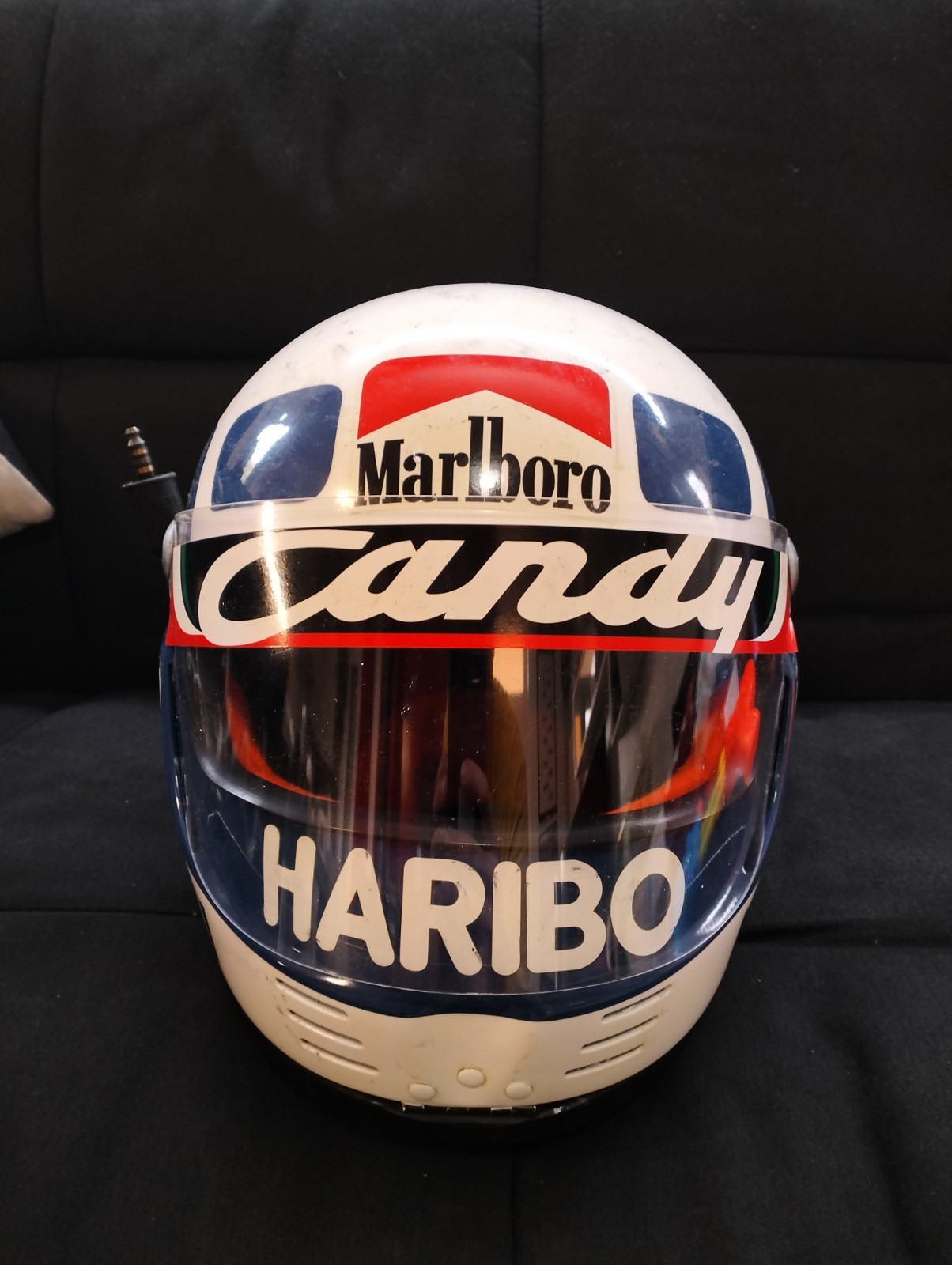 Helmet F1 Didier Pironi Replica On Real Gpa Sj Snell 1980