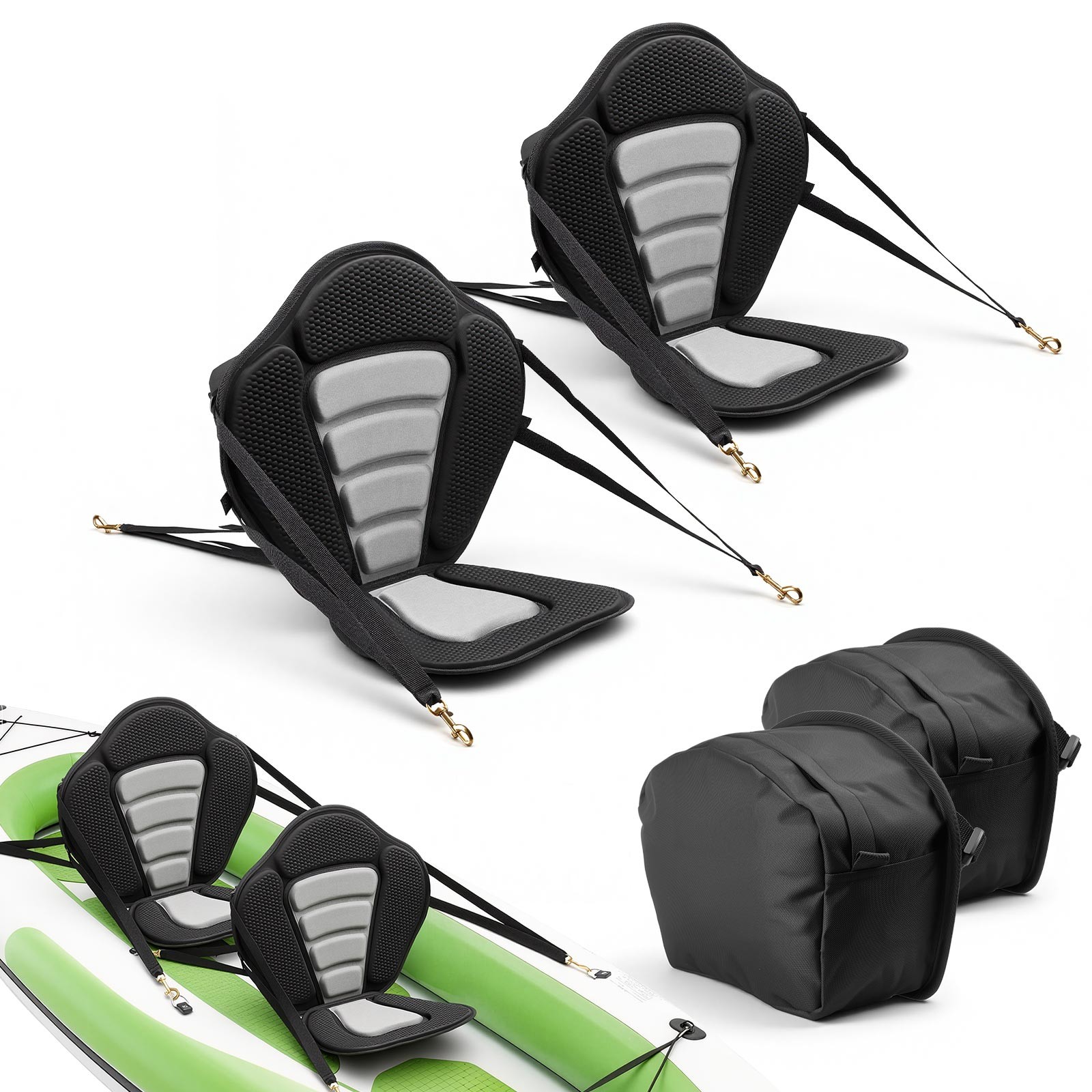 Seat Universal Padded Kayak Seat Cushion Backrest 2 Pack 0.5