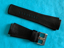 Junghans Mega 1000 Lederband schwarz 026/4500 026/4510 026/4501 026/4511