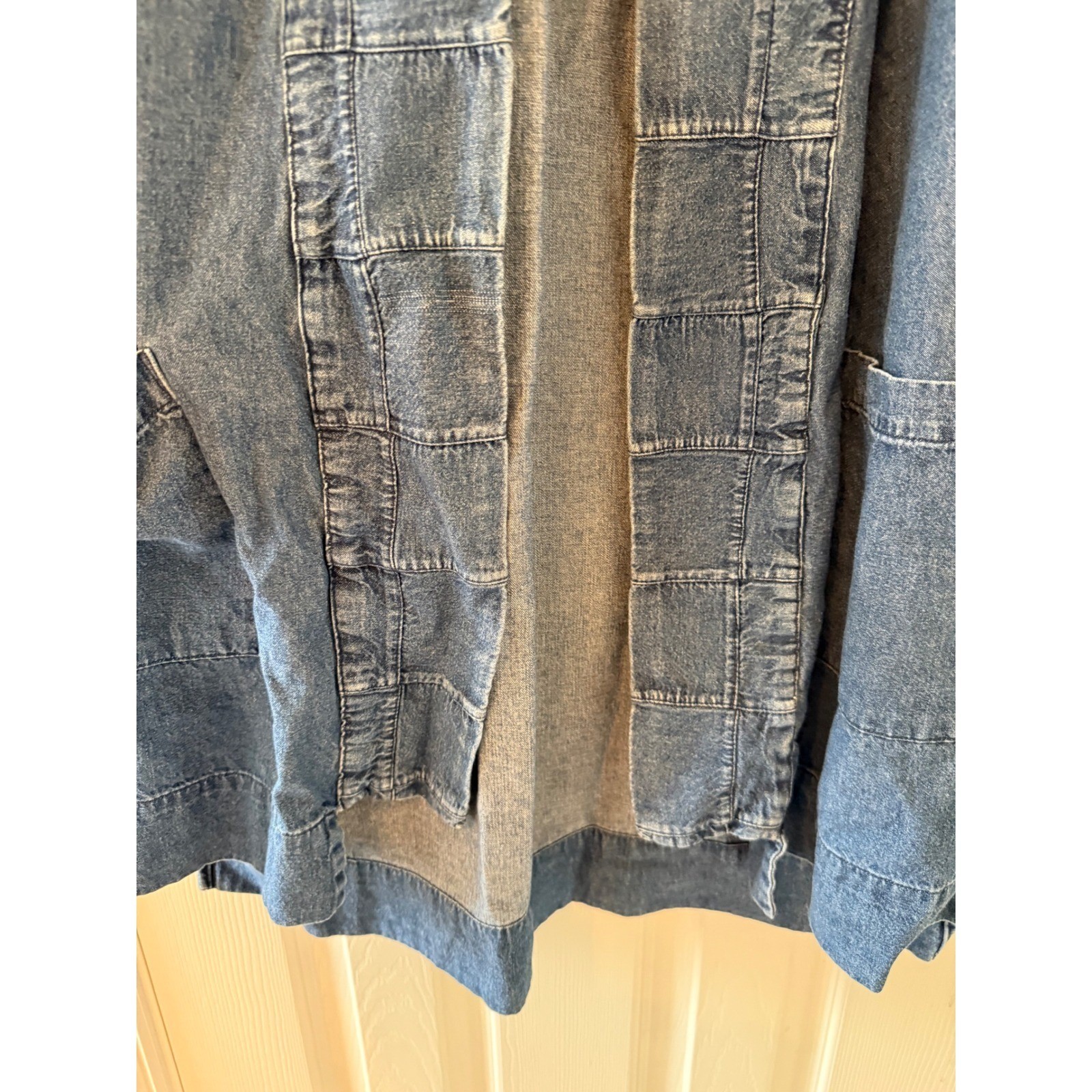 Soft Surroundings Patchwork Denim Open Front Jack… - image 4