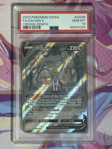 Pokémon TCG Zacian v Crown Zenith PSA10 GG48/GG70