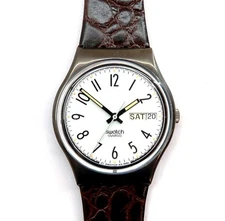 NEW Swatch Watch ENGLISH BREAKFAST GX707 with Case and Papers 1991 New Battery