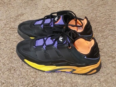 Adidas Originals Niteball Basketball Shoes Black/Orange/Yellow/Purple