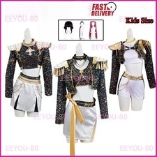 Kids Girl K-POP Rumi Mira Zoey Cosplay Costume Wig Book Week Dress
