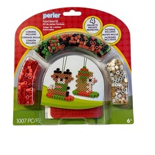 Perler Fused Bead Kit 1007pc Christmas Ornament Craft Set Ages 6 New Holiday
