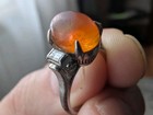 Platinum Orange Opal Diamond Ring 2.73 TCW — photo 3