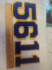 Numbers College Varsity Letterman Embroidered Sew  On Patch 's