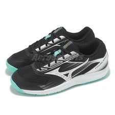 Mizuno Cyclone Speed 5 Black White Teal Men Volleyball Sports Shoes V1GA2580-12