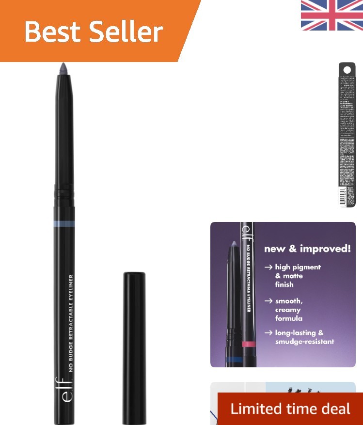 No Budge Waterproof Retactable Eyeliner - Navy, Creamy & Ultra-Pigmented