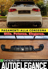 ⭐ Diffusor Geeignet für Audi A3 8V 2012-2016 Sline S3 Schwarz Glänzend 2+2 ⭐