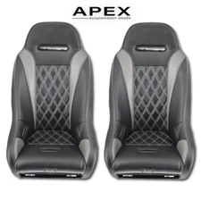 Black and Grey Apex Suspension Seats for 2016+ YXZ 1000 Models by Aces Racing