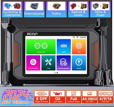 Fcar F802 OBD Heavy Duty Truck Scanner All System DPF Regen for Cummins CAT Fuso