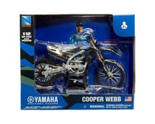 New Ray 1:12 Yamaha Factory Racing YZ450F Dirt Bike #2 Cooper Webb Blue New Ray 1:12 Yamaha Factory Racing YZ450F Dirt Bike #2 Cooper Webb Blue - Image 1
