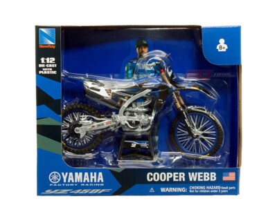 New Ray 1:12 Yamaha Factory Racing YZ450F Dirt Bike #2 Cooper Webb Blue