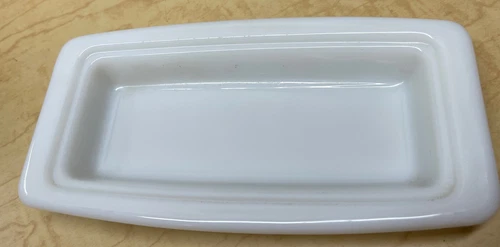 Pyrex Butter Dish 72-b 20 Milk Glass Vintage No Print Solid White Base Only