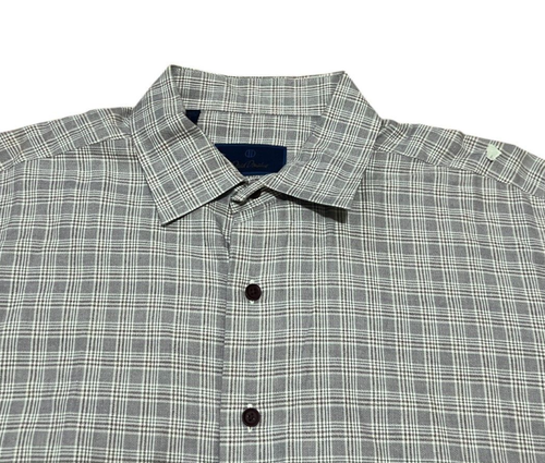 David Donahue Dress Shirt FUSION Multicolo Plaid Modern Men's XL. - Picture 2 of 5