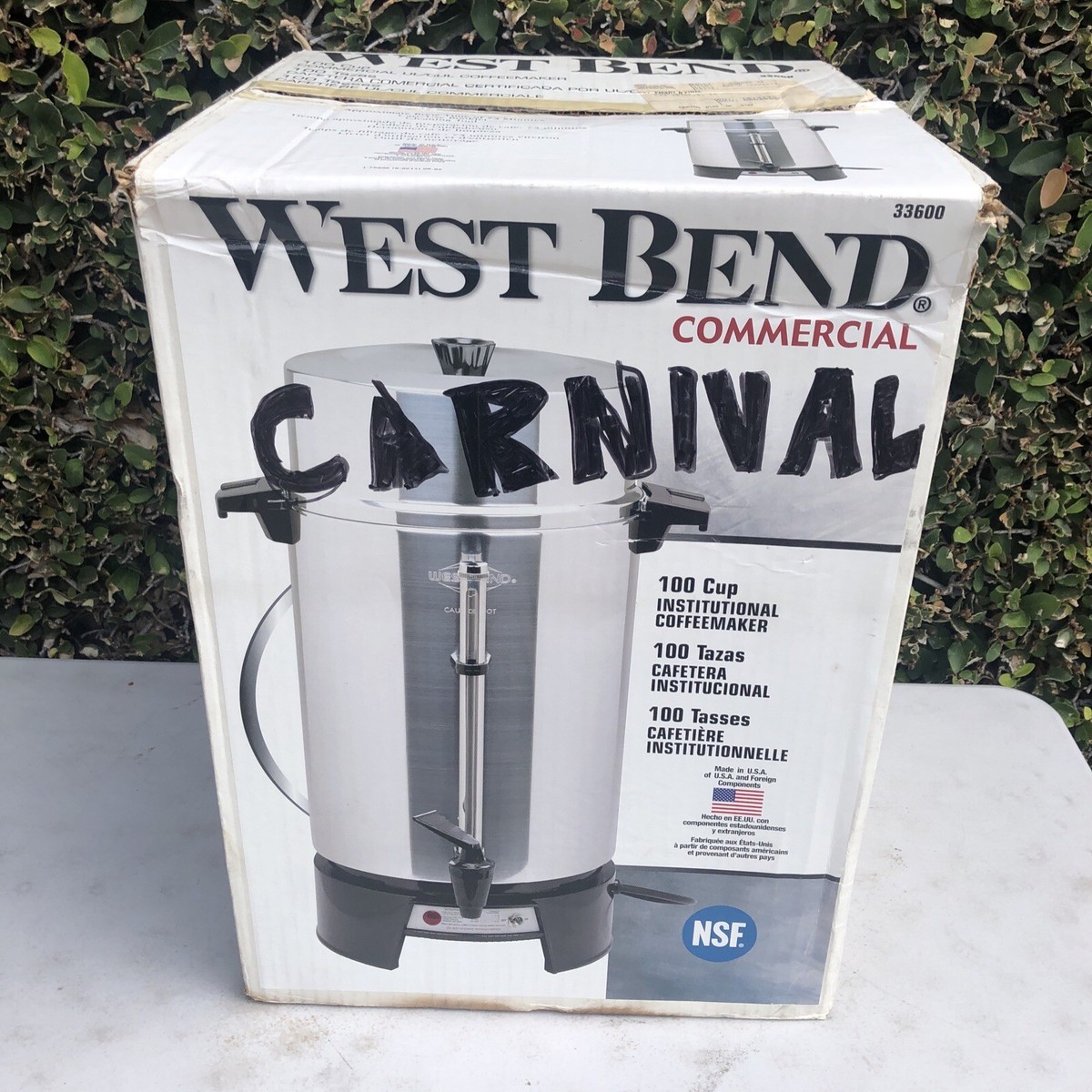 Vintage West Bend 100-Cup Commercial Coffee Maker Percolator