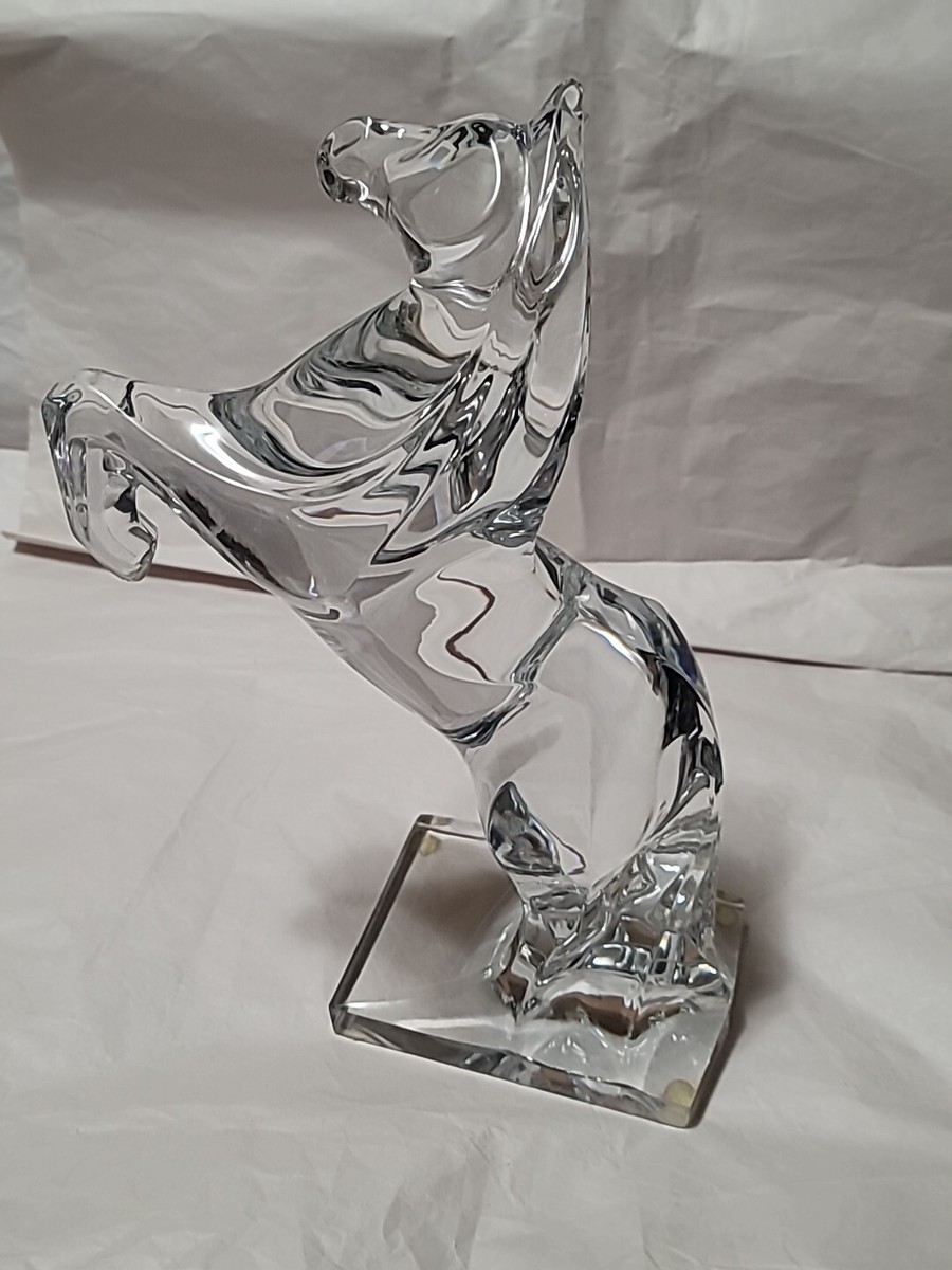 Daum France Rearing Horse Crystal Figure - Used Nice Condition | eBay
