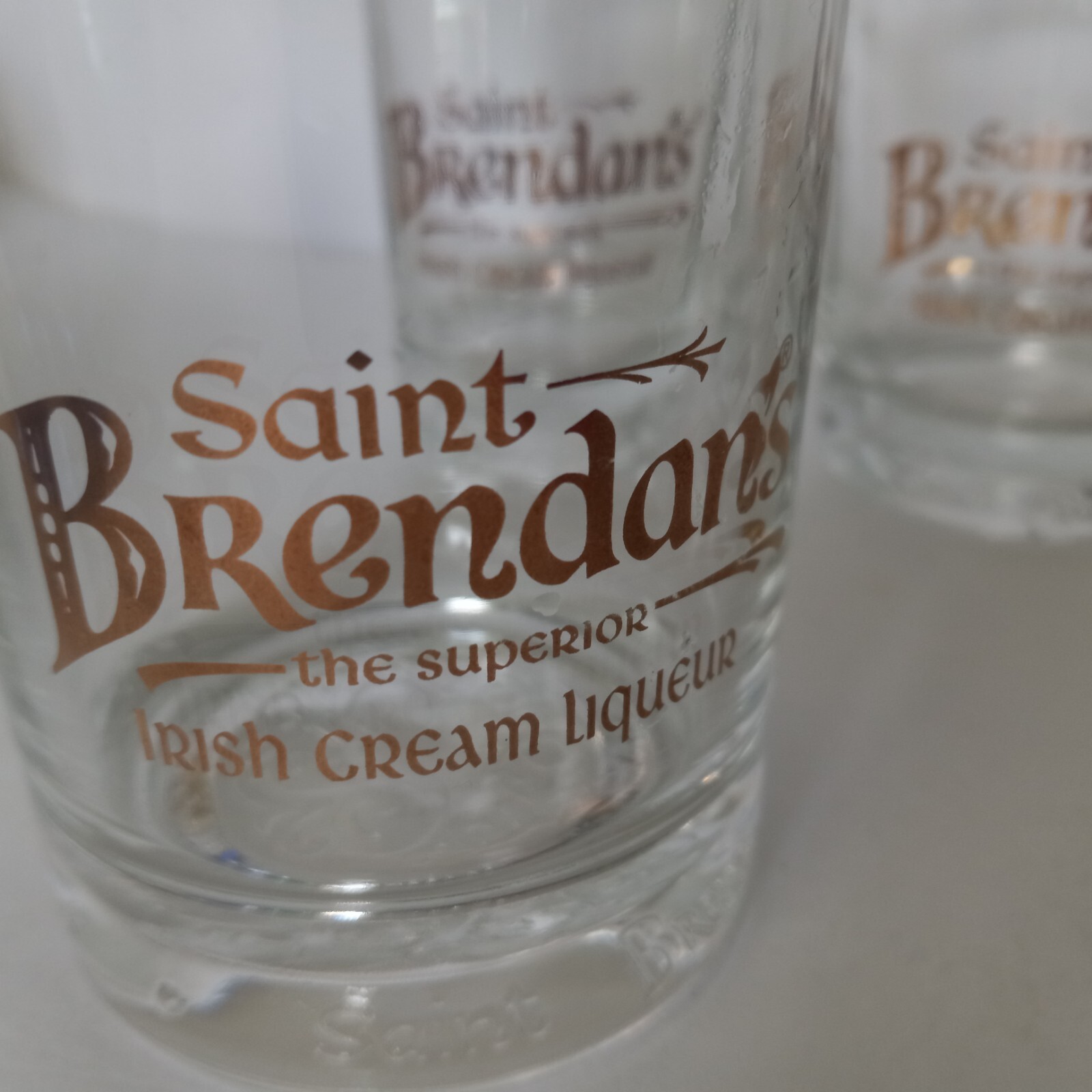 Saint Brendan's Clear Whisky Rock Glass the Irish Cream Liqueur Gold Set of 3 Seneconcept