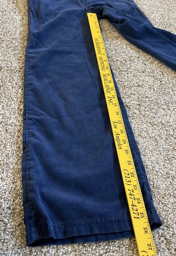 Vintage 70s Sears Winnie Pooh Corduroy Pants Girls 12 slim Flare High Waist Blue - Picture 4 of 11