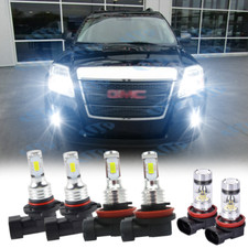 For Gmc Terrain 2010-2015 - 6x Combo Led Headlight Hilo Beam Fog Light Bulbs