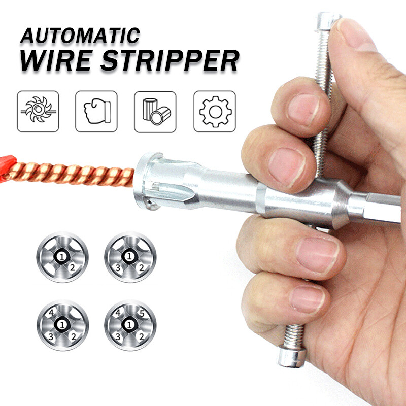 Automatic Wire Stripper Twisted Wire Cable Peeling Twisting Connector Electricia