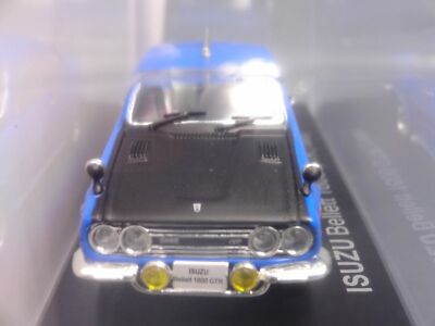 Isuzu Bellett 1600 GTR 1969 Blue 1/43 Scale Box Mini Car Display