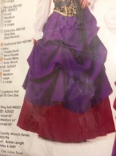 Charades Village Wench Costume Adult Medium Gathered Skirt Marie Antoinette New