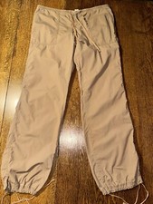 Vtg American Eagle 90s Y2K Parachute Pants Khaki Medium Drawstring Gorpcore