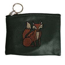 Vintage Green Purse Embroidered Fox by Princess Highway