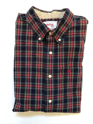 Stafford Prep Size L Plaid Long Sleeve Cotton Button Down Shirt Men's - Bild 3 von 5