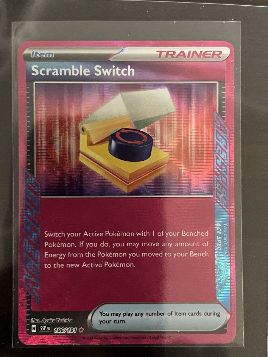 2024 Scramble Switch 186/191 ACE SPEC Trainer NM Pokémon Card