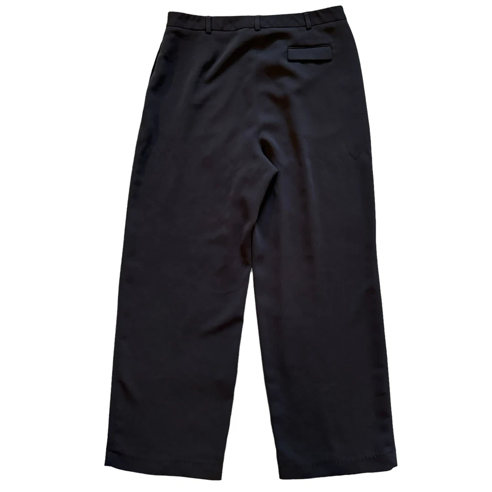 Pantalón Pantalón Yansi Fugel Marrón Tiro Alto Pierna Ancha Microfibra Talla 12 Carrera Foto 2 de 4