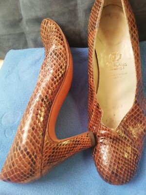   Pumps Kroko Leder M. D'aya Gr.37, 5/38  