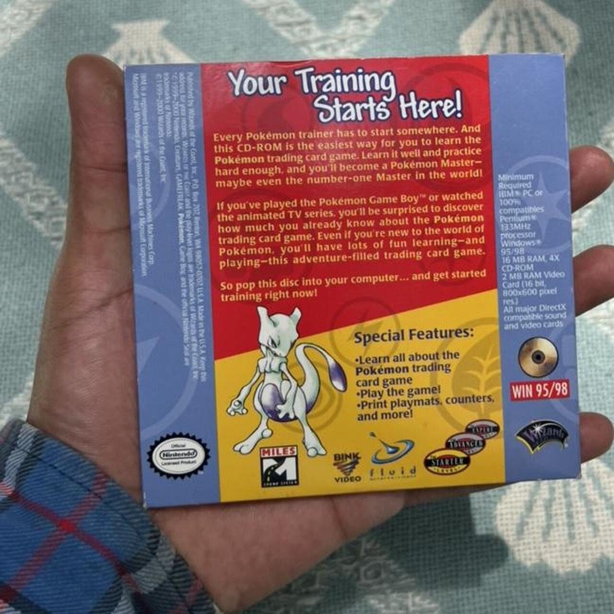 POKEMON Play It Trading Card Game CD-ROM (Windows 95/98) Nintendo PC TCG  Wizards
