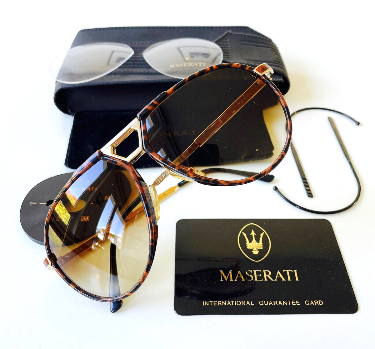 vintage MASERATI 6127 adjustable sunglasses MEDIUM 58*13 full set 