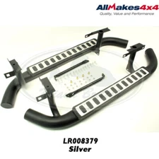 LAND ROVER SIDE STEPS SILVER DEFENDER 90" 07-16 LR008379 ALLMAKES4x4