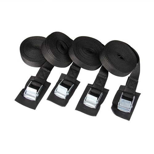4PCS Lashing Strap 1"x16ft Tie Down Cam Buckle Straps Cargo Kayak Car Truck Boat - 第 6/12 張圖片