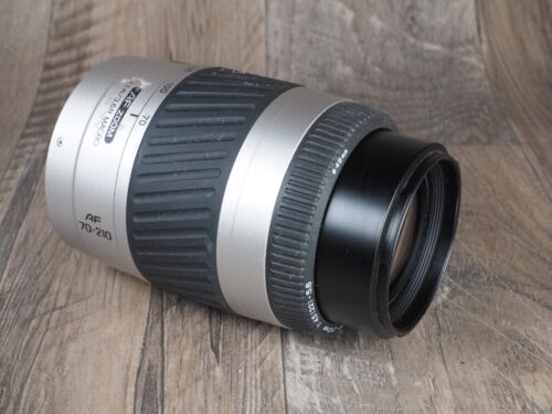 Sony Minolta 70-210mm f4.5-5.6 AF Macro Zoom Silver A Mount with hood