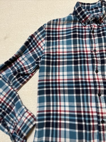 Merona Flannel Button Down Shirt Men Medium Colorful Plaid Winter Ready Flannel - Picture 8 of 15