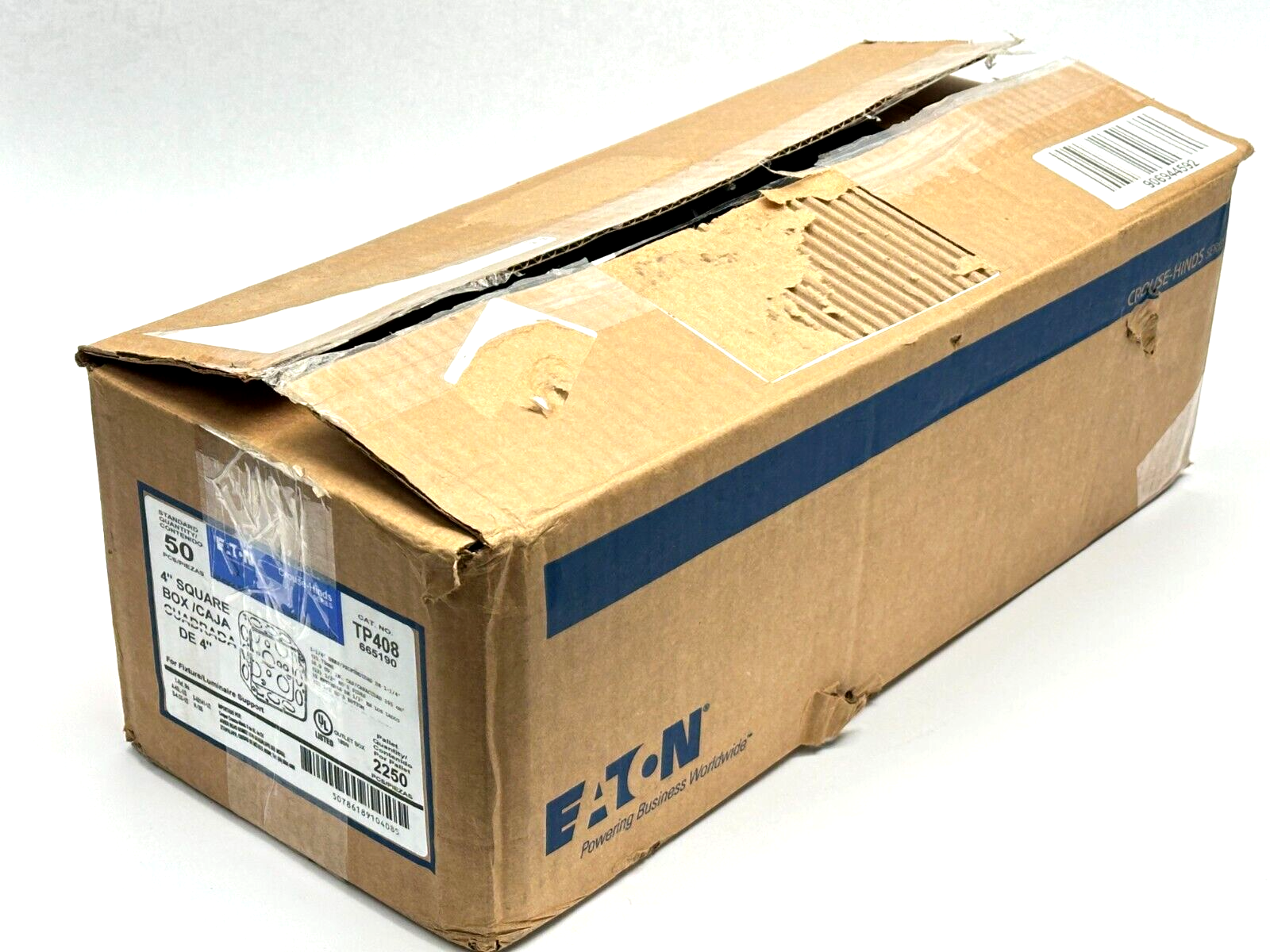 Eaton TP408 Crouse-Hinds 4" Square Outlet Box 1-1/4" Deep 665190 BOX OF ...