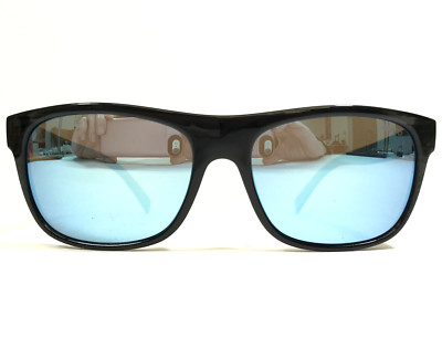 REVO Sunglasses RE1020 01 LUKEE Black Gray Wood Grain Frames with Blue Lenses