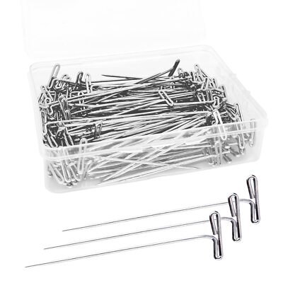 200Pcs T Pins 2 Inch Sewing Pins Stainless Steel Wig Pins for Wigs T-Pins for