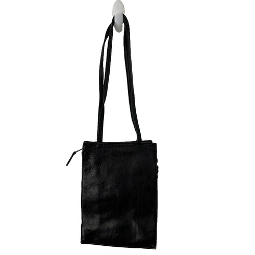 New Italian Le Donne Tanya Slimpack Black Leather Backpack  display picture 3