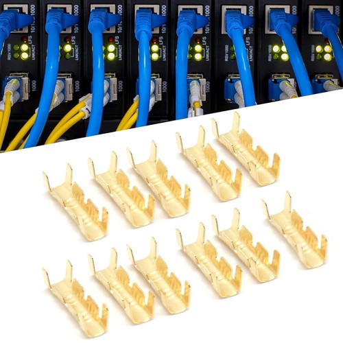 200Pcs U-shaped Brass Copper 0.5-1.5mm² Crimp Electrical Connector Wire Terminal - Picture 10 of 12